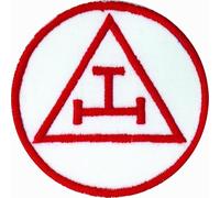 Masonic Royal Arch Masonry Round Patch, Machine Embroidered - Iron-On Back - Freemason Regalia Patches & Emblems