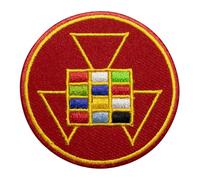 Masonic Royal Arch Past High Priest Round Patch, Machine Embroidered - Iron-On Back - Freemason Regalia Patches & Emblems