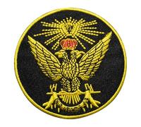Masonic Scottish Rite 33rd Degree Crown Wings Up Patch, Machine Embroidered - Iron-On Back - Freemason Regalia Patches & Emblems