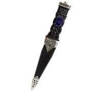 Masonic Sgian Dubh Celtic Knotwork Handle Resin and Polished Silver Finish