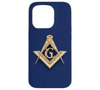 Masonic Square and compass 3D logo, symbolic freemasonry Case for iPhone 15 Pro