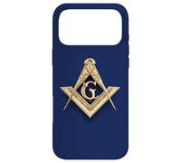 Masonic Square and compass 3D logo, symbolic freemasonry Case for iPhone 17 Pro Max