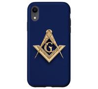 Masonic Square and compass 3D logo, symbolic freemasonry Case for iPhone XR