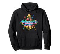 Masonic_symbol with"A Mason's_Wife with_flowers"S&C Pullover Hoodie