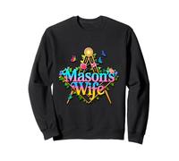 Masonic_symbol with"A Mason's_Wife with_flowers"S&C Sweatshirt