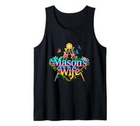 Masonic_symbol with"A Mason's_Wife with_flowers"S&C Tank Top
