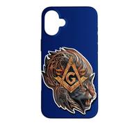 Masonic_symbol with "a mighty_tiger", freemason S&C Case for iPhone 16 Plus