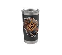 Masonic_Symbol with a Mighty_Tiger, Freemason S&C Stainless Steel Insulated Tumbler