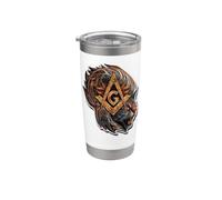 Masonic_Symbol with a Mighty_Tiger, Freemason S&C Stainless Steel Insulated Tumbler