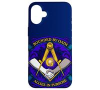 Masonic symbol with "Allies in Purpose" oath, freemason S&C Case for iPhone 16 Plus