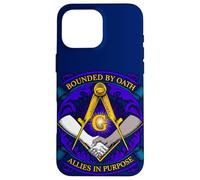 Masonic symbol with "Allies in Purpose" oath, freemason S&C Case for iPhone 16 Pro Max