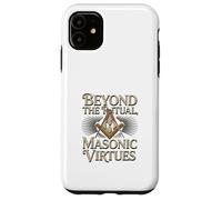 Masonic_symbol with"beyond the_rituals, masonic_virtues"S&C Case for iPhone 11