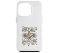 Masonic_symbol with"beyond the_rituals, masonic_virtues"S&C Case for iPhone 13 Pro