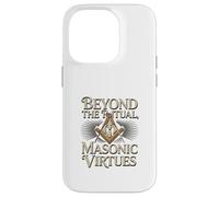 Masonic_symbol with"beyond the_rituals, masonic_virtues"S&C Case for iPhone 14 Pro