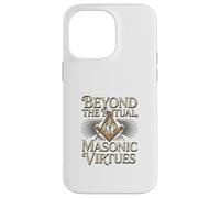 Masonic_symbol with"beyond the_rituals, masonic_virtues"S&C Case for iPhone 14 Pro Max