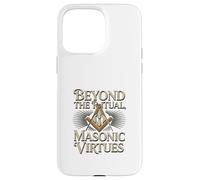 Masonic_symbol with"beyond the_rituals, masonic_virtues"S&C Case for iPhone 15 Pro Max