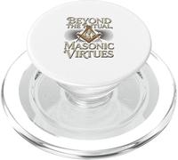 Masonic_symbol with"beyond the_rituals, masonic_virtues"S&C PopSockets PopGrip for MagSafe