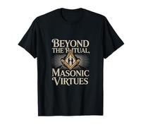 Masonic_symbol with"beyond the_rituals, masonic_virtues"S&C T-Shirt