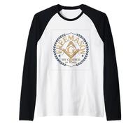 Masonic_symbol with"Freemason_by_choice, Not by Birth"S&C Raglan Baseball Tee