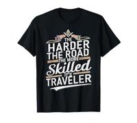 Masonic_symbol with"the harder the_road,skilled it's Traver" T-Shirt