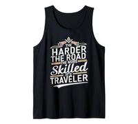Masonic_symbol with"the harder the_road,skilled it's Traver" Tank Top