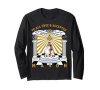 Masonic to All Free & Accepted Masons Goat Rider Christmas Long Sleeve T-Shirt
