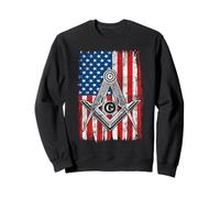 Masonic USA American Flag Square & Compass Freemason Sweatshirt