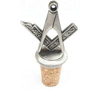 Masonic Without G Handcrafted from English Pewter Bottle Stopper + Giftbag