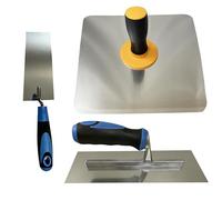 Masonry 3-piece Set: Plasterboard Holder, Bucket, Trowel, Aluminum plastering Axe, Mortar Board with Soft-Grip Handle, Suitable for Cement, Mortar, plasterboard, and Concrete plastering Tools.