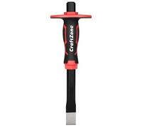 Masonry Chisel, Heavy Duty Flat End Rock Concrete Mortar Stone Brick Chisel with Protective Hand Guard for Breaking Carving Splitting Cutting Mason Tools (12-Inch)