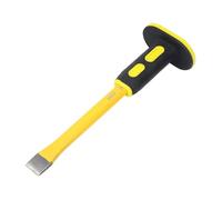 Masonry Chisel with Hand Protection, Carbon Steel Tool for Stone and Flat Surfaces, Hand Tool- 12 inch