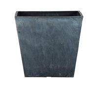 Masonry Concrete Style Square Plastic Planter, Single Pot - Suitable for Indoor or Outdoor Use - 33cm (H) x 41cm (Dia)