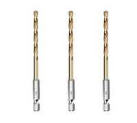 Masonry Drill Bit HSS Titanium Coated Wood Drill Bits 1/4 Hex Shank Sizes 1.5-6.5mm(3PCS 4.5mm)