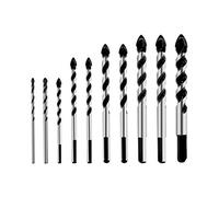 Masonry Drill Bits Set, 10 Piece Tungsten Carbide Tip Drill Bits for Porcelain Ceramic Tile, Concrete, Brick Wall, Glass, Mirrors, Plastic Wood (3 4 5 6 6 8 8 10 10 12mm)