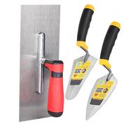 Masonry Tools Flat Finishing Smoothing Supplies Mortar Plaster Brick | 3 Pieces Masonry Trowel with Soft Grip Handle Stucco Repair Laying Building Utensils Construction Gadgets for Lining Filling