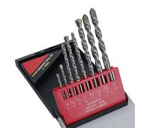 Masonry Twist Drill Bit Set 8pc Metric & Imperial Size Metal Wood Brick 3mm - 10mm