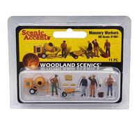 Masonry Workers for HO OO Scale Model Railway and Dioramas from Woodland Scenics