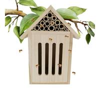 Masons Bee Box | Natural Bee House for Pollinators | Wooden Pollinator House | Habinet Bee, Bee & Butterfly Habitat, Sturdy Bee Hive for Bees