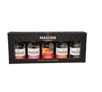 Masons of Yorkshire Gin Tasting Gift Set | 5 x 5cl Miniatures | 42% ABV | The Original, Tea Edition, Pink Grapefruit & Cucumber, Pear & Pink Peppercorn, Orange & Lime Leaf | Award-Winning Craft Gin