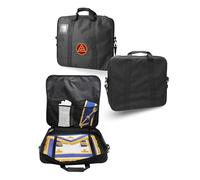 MASONS & REENACTMENT HUB - Royal Arch Codura Soft Apron Case - Triple Tau Machine Embroidery | Gold Thread on Red Cutting (Provincial, black, Provincial)