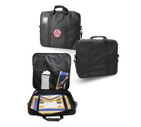 MASONS & REENACTMENT HUB - Royal Arch Codura Soft Apron - Triple Tau Machine Embroidery | Red Thread on White Cutting, Black, Provincial