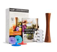 Masontops Complete Mason Jar Fermentation Kit - Easy Small/Regular Mouth Jars Vegetable Fermenting Set - DIY Equipment Essentials