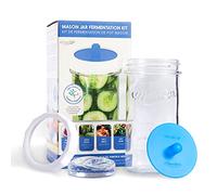 Masontops Mason Jar Fermentation Starter Set - Easy Vegetable Fermenting Set with Mason Jar - DIY Equipment Essentials