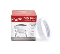 Masontops Tough Band - Regular Mouth Mason Jar Screw Bands - Plastic Replacement Ring Seals & Jar Covers