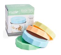 Masontops Tough Tops - Wide Mouth Mason Jar Lid - Multi Color - BPA- Plastic Screw Caps - Reusable Airtight Storage Covers