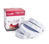 Masontops Tough Tops - Wide Mouth Mason Jar Lid - White - BPA-Free Plastic Screw Caps - Reusable Airtight Storage Covers