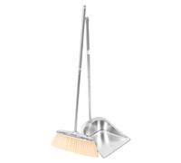 Masoog Complete Set of Broom and Dustpan for the Household, Adjustable Street Broom - Stainless Steel Floor Cleaning Tool for Homeowners, Living Room, Bedroom, Study, Apartment, Garage