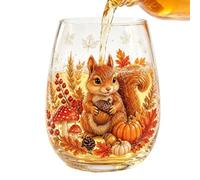 Masoog Glasses for Drinking Funny Cute Harvest Tilt Proof Autumn
