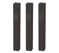 MASORET 3* Aluminum Mezuzah Case - Black Matte Tone Modern Design 5" 12cm Hebrew Parchment Scroll Case