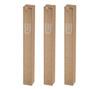 MASORET 3* Aluminum Mezuzah Case - Gold Matte Tone Modern Design 4" 10cm Hebrew Parchment Scroll Case